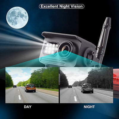 FHSS Wireless Night Vision Backup Camera 12 Inch Big Mirror