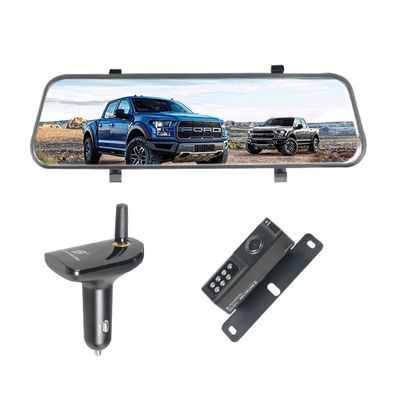 10&quot; Mirror Dash Cam Wireless Rearview Backup Camera DVR Function